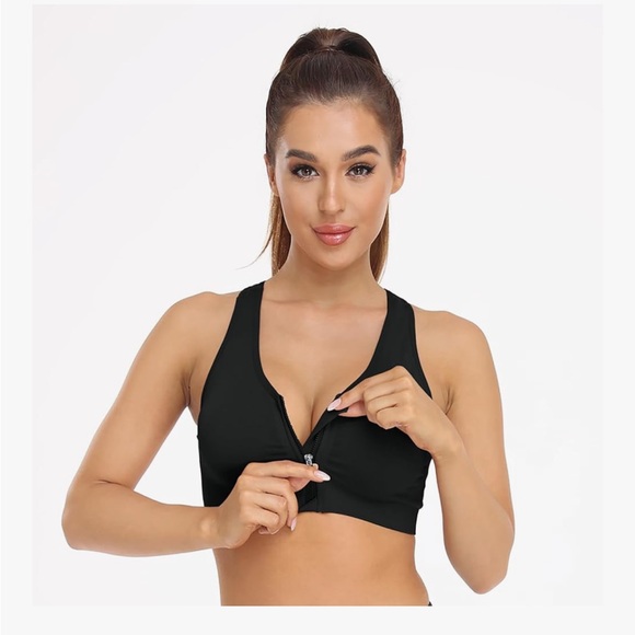 🌿🦋 WANAYOU Women's Seamless Sports Bra 3-Pack - Black, Beige, and White - Picture 3 of 16